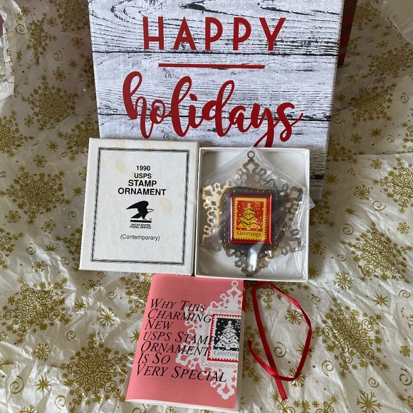 USPS I Silverplate Snowflake Christmas Tree Stamp Ornament - Picture 1 of 12